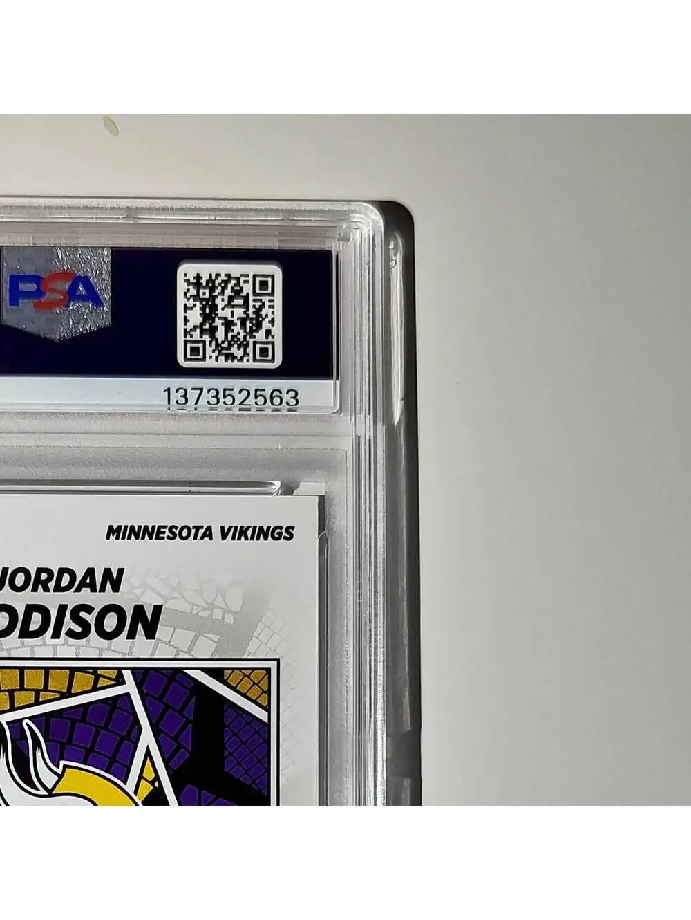 Jordan Addison 2024 Panini Sticker Collection 274/299 #2 Red Foil PSA 9 Mint